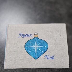 Enveloppe Joyeux Noël boule bleue